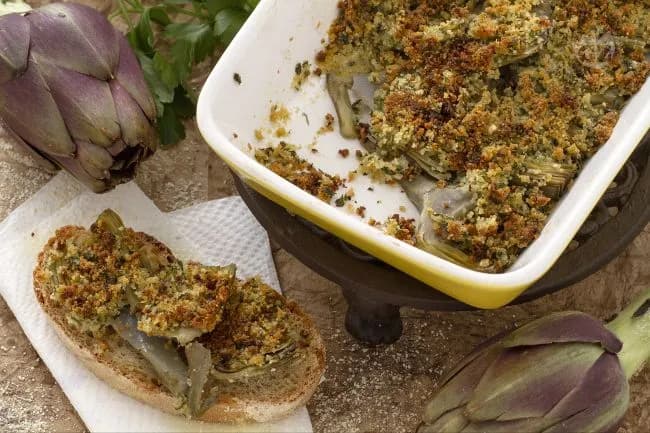 Carciofi gratinati al forno