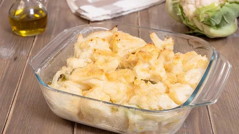 Cavolfiore gratinato con besciamella