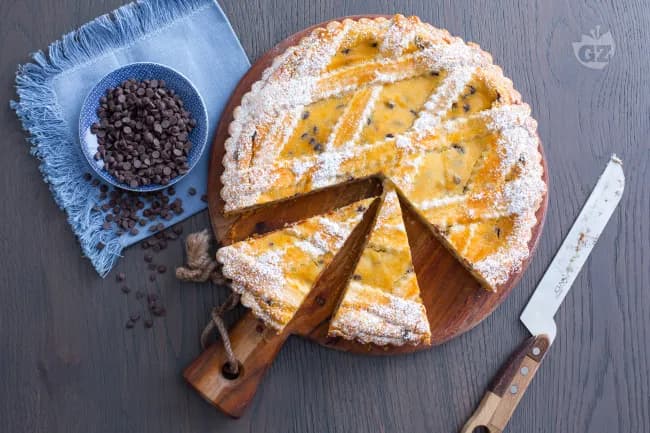 Crostata con Mascarpone e Gocce di Cioccolato