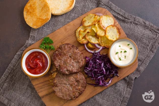 Hamburger in friggitrice ad aria