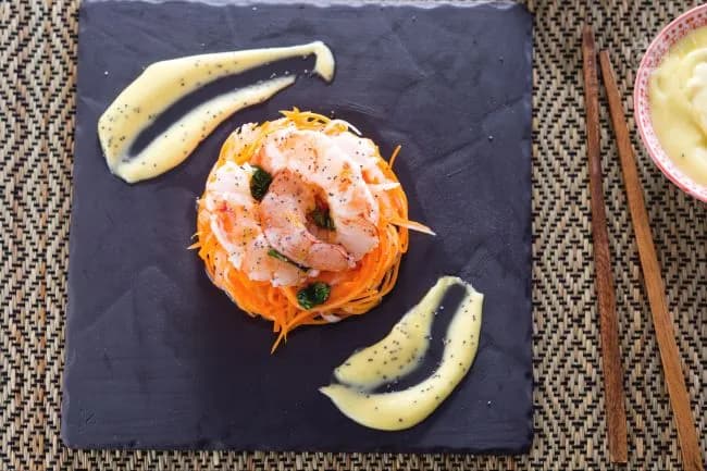 Insalata di Daikon e Gamberi