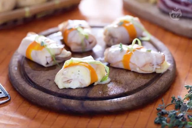 Involtini di tacchino con patate, ricotta e pancetta