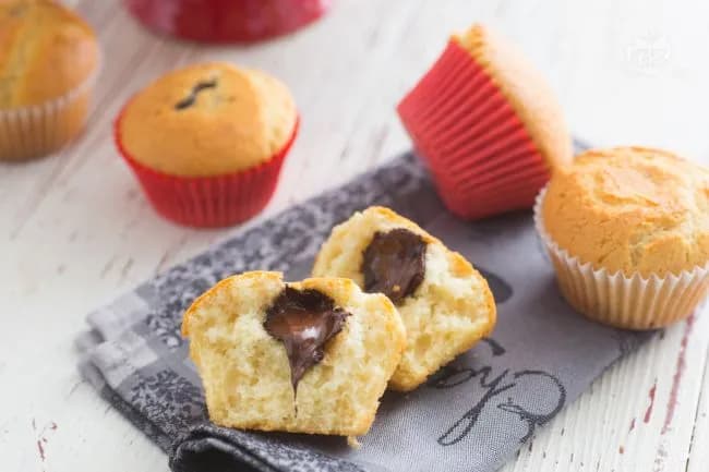 Muffin ripieni di cuore
