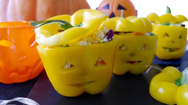 Peperoni ripieni di cous cous alle verdure