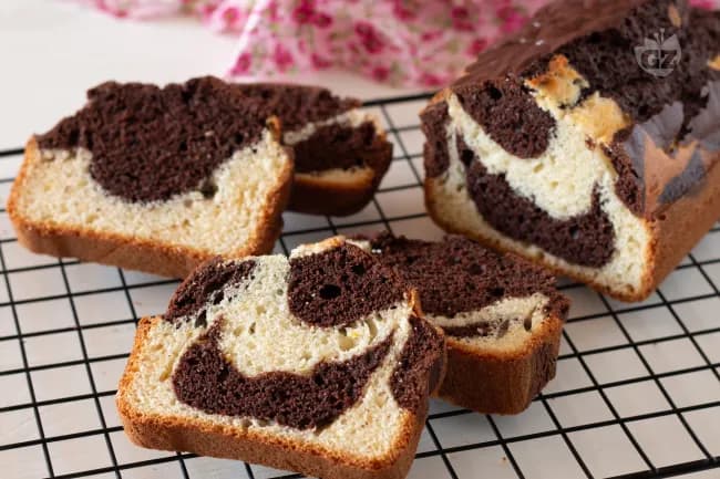 Plumcake bicolore soffice arancia