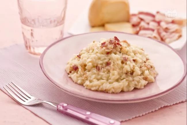 Risotto affumicato con pancetta e provola