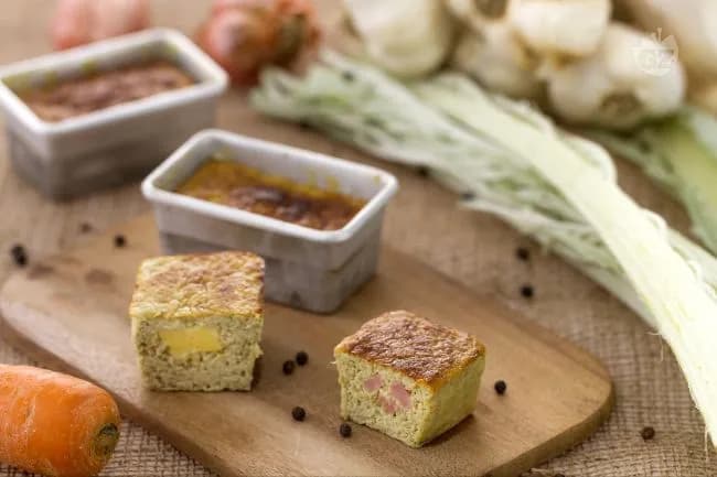 Sformatini di cardi con prosciutto e