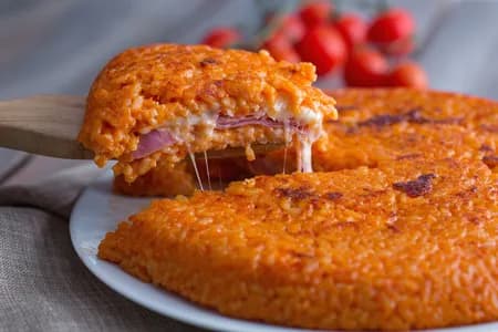 Sformato di riso filante in padella