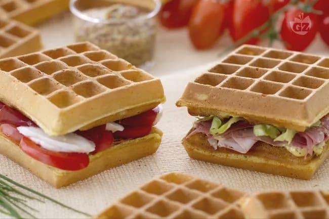 Waffle sandwich salati farciti