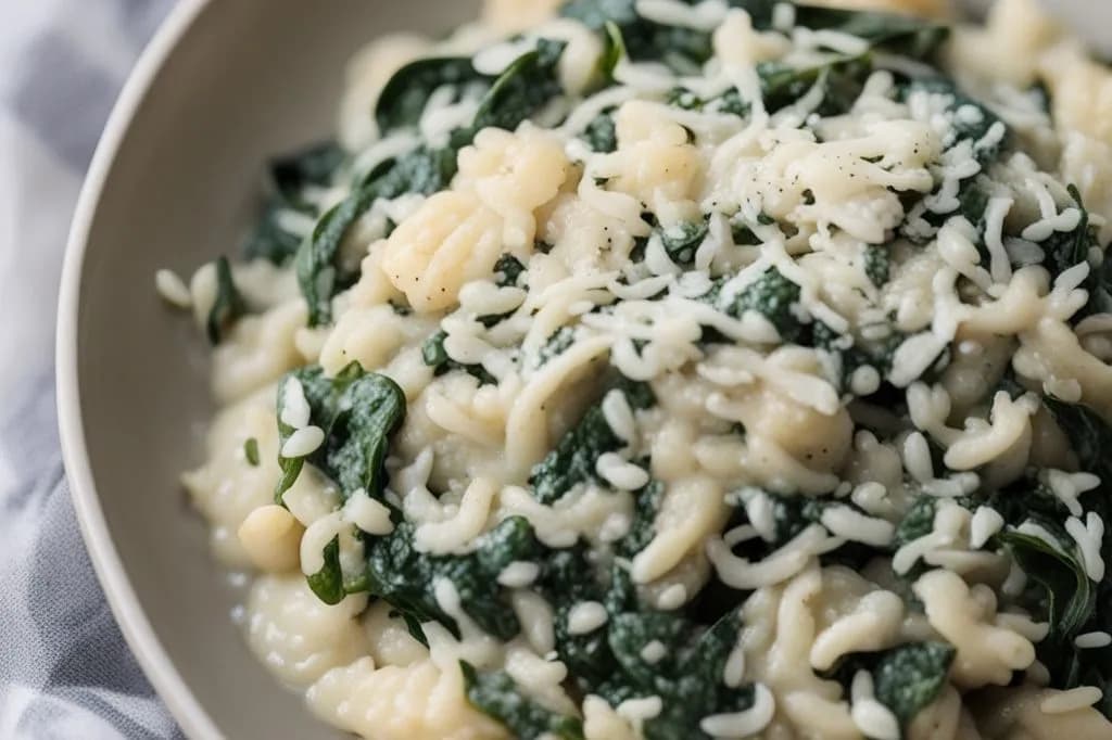 Risotto cremoso spinaci e gorgonzola