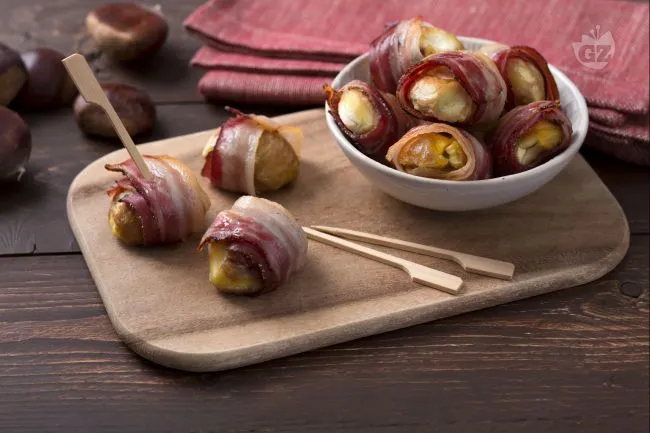 Bocconcini di castagne e bacon