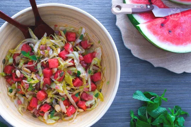 Insalata di anguria con speck