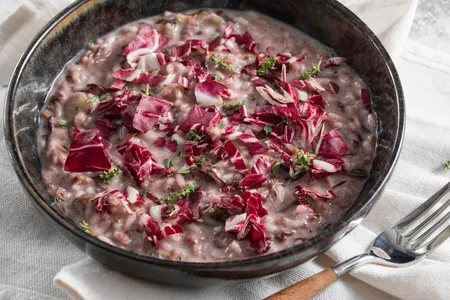 Risotto al radicchio cremoso